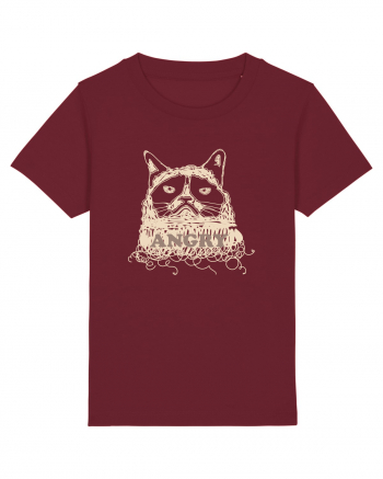 Angry Cat Burgundy