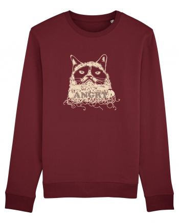 Angry Cat Burgundy