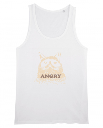 Angry Cat White