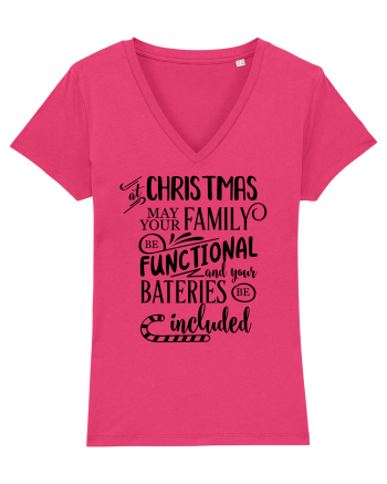 Tricou familist de Crăciun Raspberry
