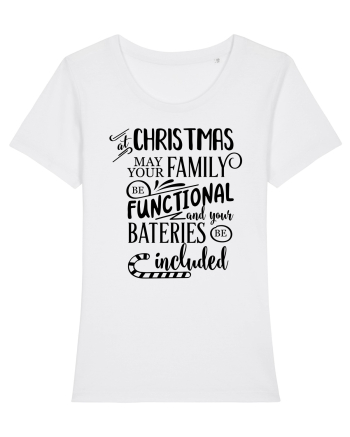 Tricou familist de Crăciun White