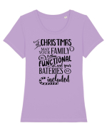 Tricou familist de Crăciun Tricou mânecă scurtă guler larg fitted Damă Expresser