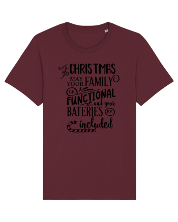 Tricou familist de Crăciun Burgundy