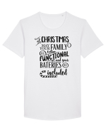 Tricou familist de Crăciun Tricou mânecă scurtă guler larg Bărbat Skater