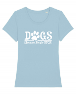 DOGS - Because People Suck Tricou mânecă scurtă guler larg fitted Damă Expresser