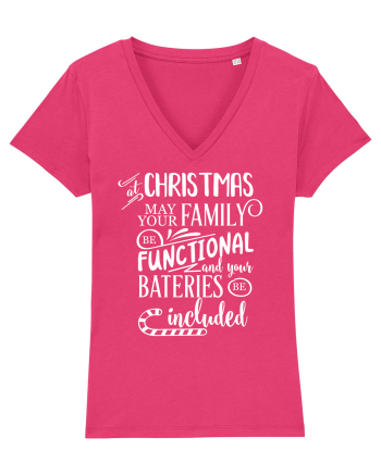 Tricou familist de Crăciun Raspberry