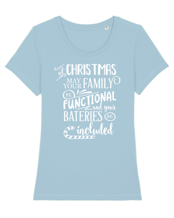 Tricou familist de Crăciun Sky Blue