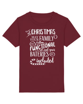 Tricou familist de Crăciun Burgundy