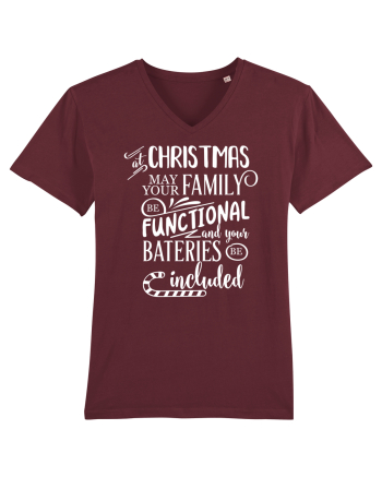 Tricou familist de Crăciun Burgundy