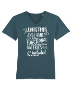 Tricou familist de Crăciun Tricou mânecă scurtă guler V Bărbat Presenter