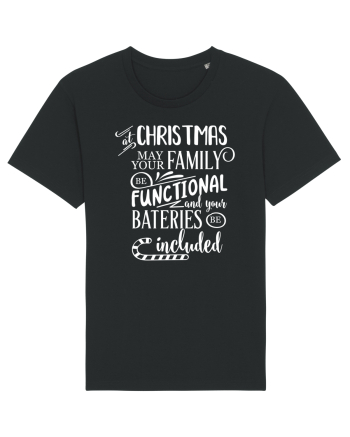 Tricou familist de Crăciun Black