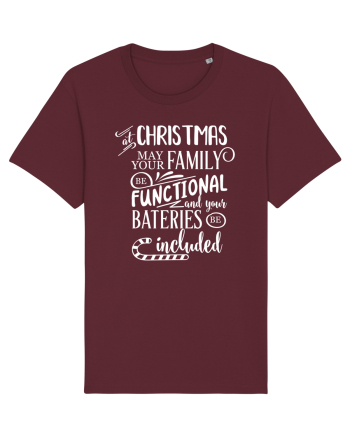 Tricou familist de Crăciun Burgundy