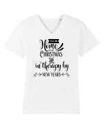 Nebunie de Crăciun Tricou mânecă scurtă guler V Bărbat Presenter