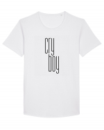 Cry boy (negru) Tricou mânecă scurtă guler larg Bărbat Skater