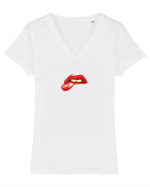 Lips Tricou mânecă scurtă guler V Damă Evoker