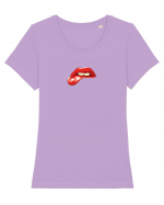 Lips Tricou mânecă scurtă guler larg fitted Damă Expresser