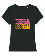 Icecream Uscream Tricou mânecă scurtă guler larg fitted Damă Expresser