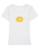 Let's Start a Cult! Tricou mânecă scurtă guler larg fitted Damă Expresser