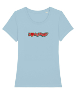 I LOVE alcoolu' Tricou mânecă scurtă guler larg fitted Damă Expresser