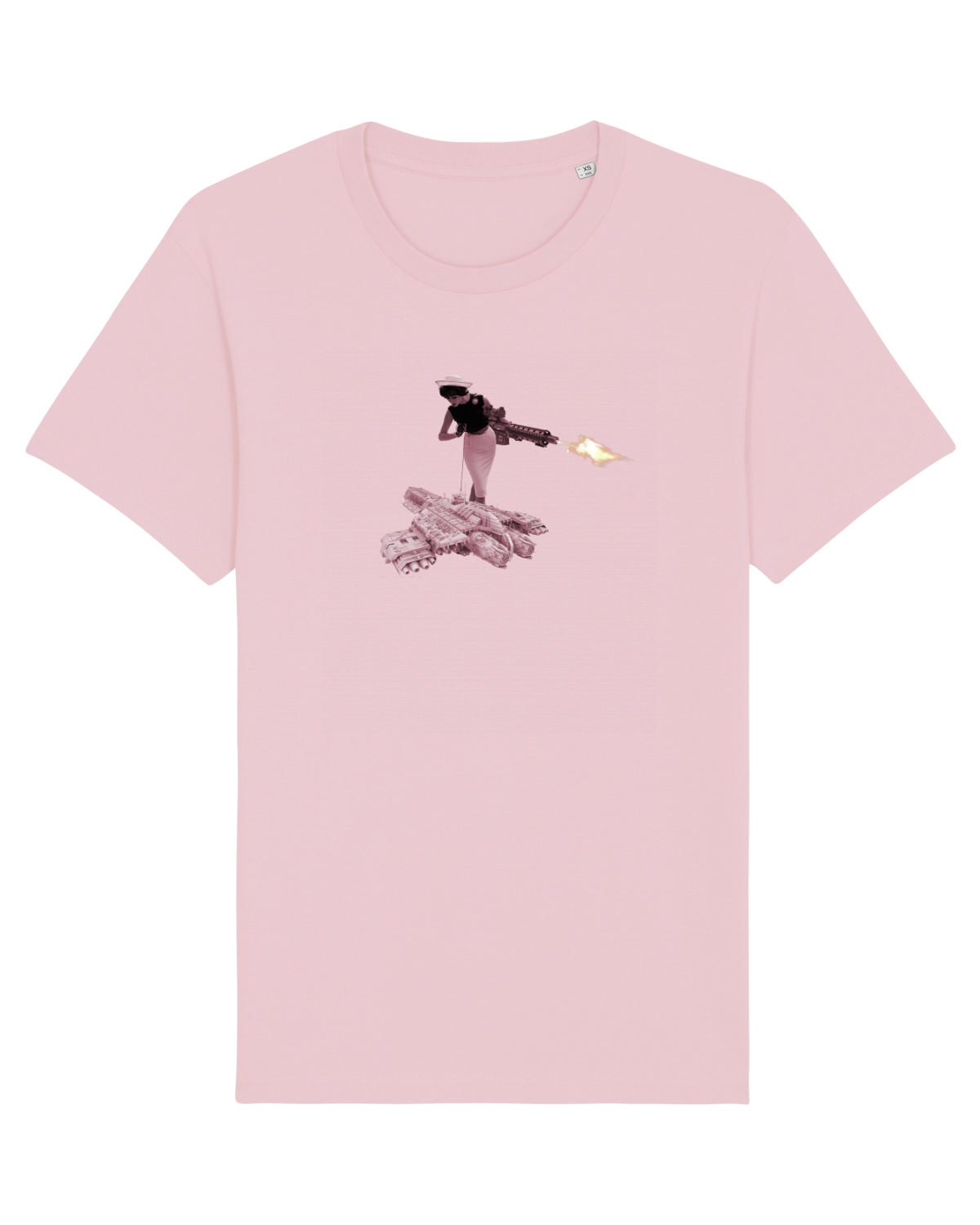 Tricou mânecă scurtă Unisex Rocker Cotton Pink