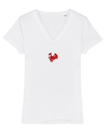 Smudged Kiss Tricou mânecă scurtă guler V Damă Evoker