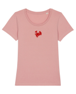 Smudged Kiss Tricou mânecă scurtă guler larg fitted Damă Expresser