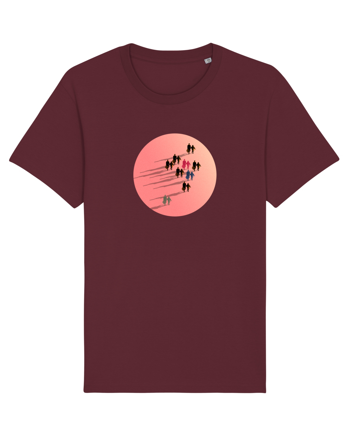 Tricou mânecă scurtă Unisex Rocker Burgundy