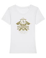 Enjoy The Wilderness Tricou mânecă scurtă guler larg fitted Damă Expresser