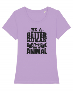 Be A Better HUMAN! Tricou mânecă scurtă guler larg fitted Damă Expresser