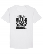 Be A Better HUMAN! Tricou mânecă scurtă guler larg Bărbat Skater