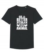 Be A Better HUMAN! Tricou mânecă scurtă guler larg Bărbat Skater