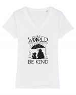 Be Kind Tricou mânecă scurtă guler V Damă Evoker