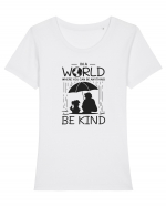 Be Kind Tricou mânecă scurtă guler larg fitted Damă Expresser