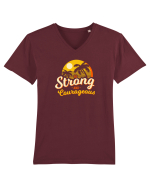 Be Strong & Courageous Tricou mânecă scurtă guler V Bărbat Presenter