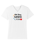 The best NURSING team Tricou mânecă scurtă guler V Bărbat Presenter