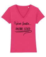 Tricou indecis cuminte Tricou mânecă scurtă guler V Damă Evoker