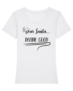 Tricou indecis cuminte Tricou mânecă scurtă guler larg fitted Damă Expresser