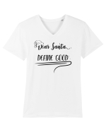 Tricou indecis cuminte Tricou mânecă scurtă guler V Bărbat Presenter