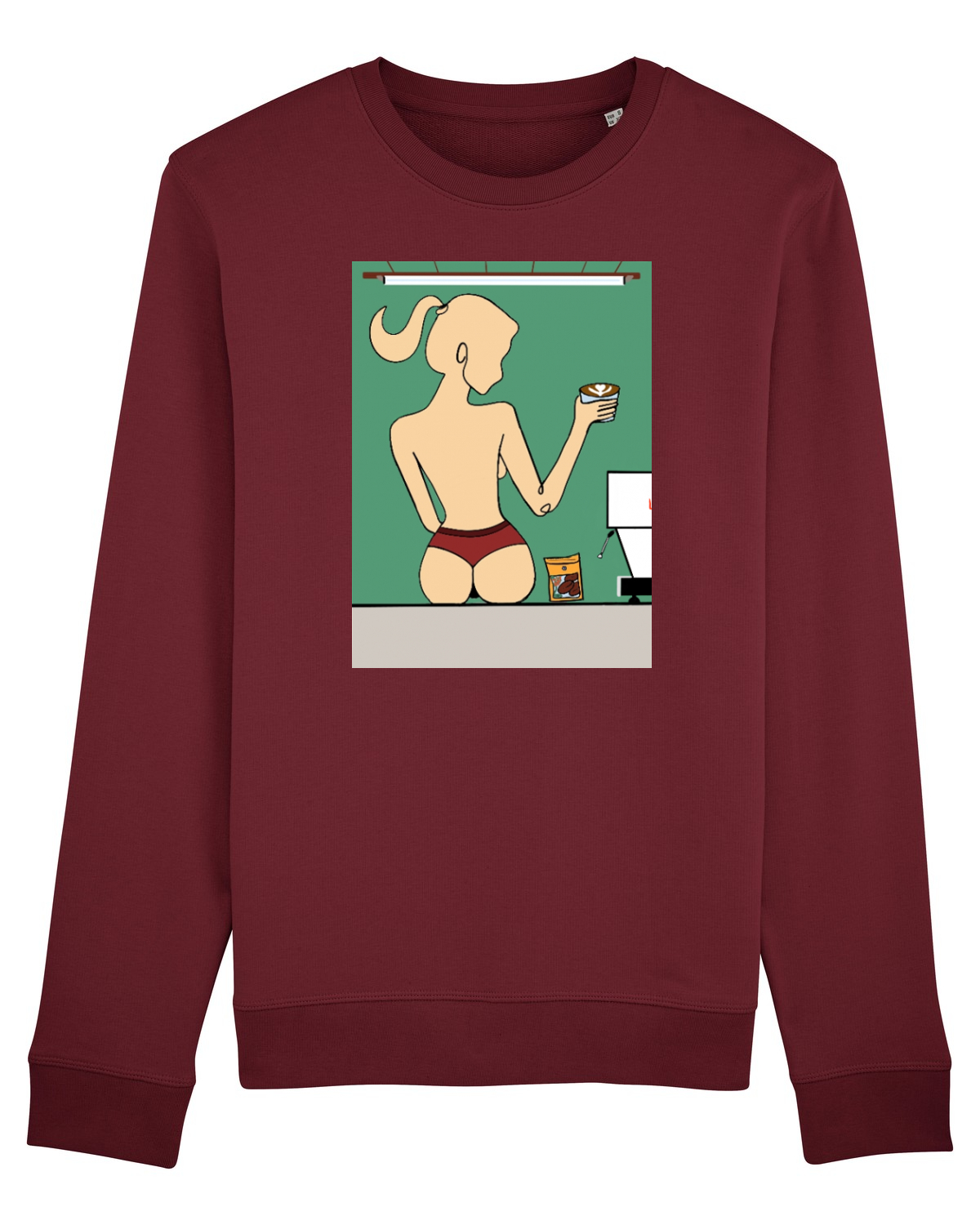 Bluză mânecă lungă Unisex Rise Burgundy