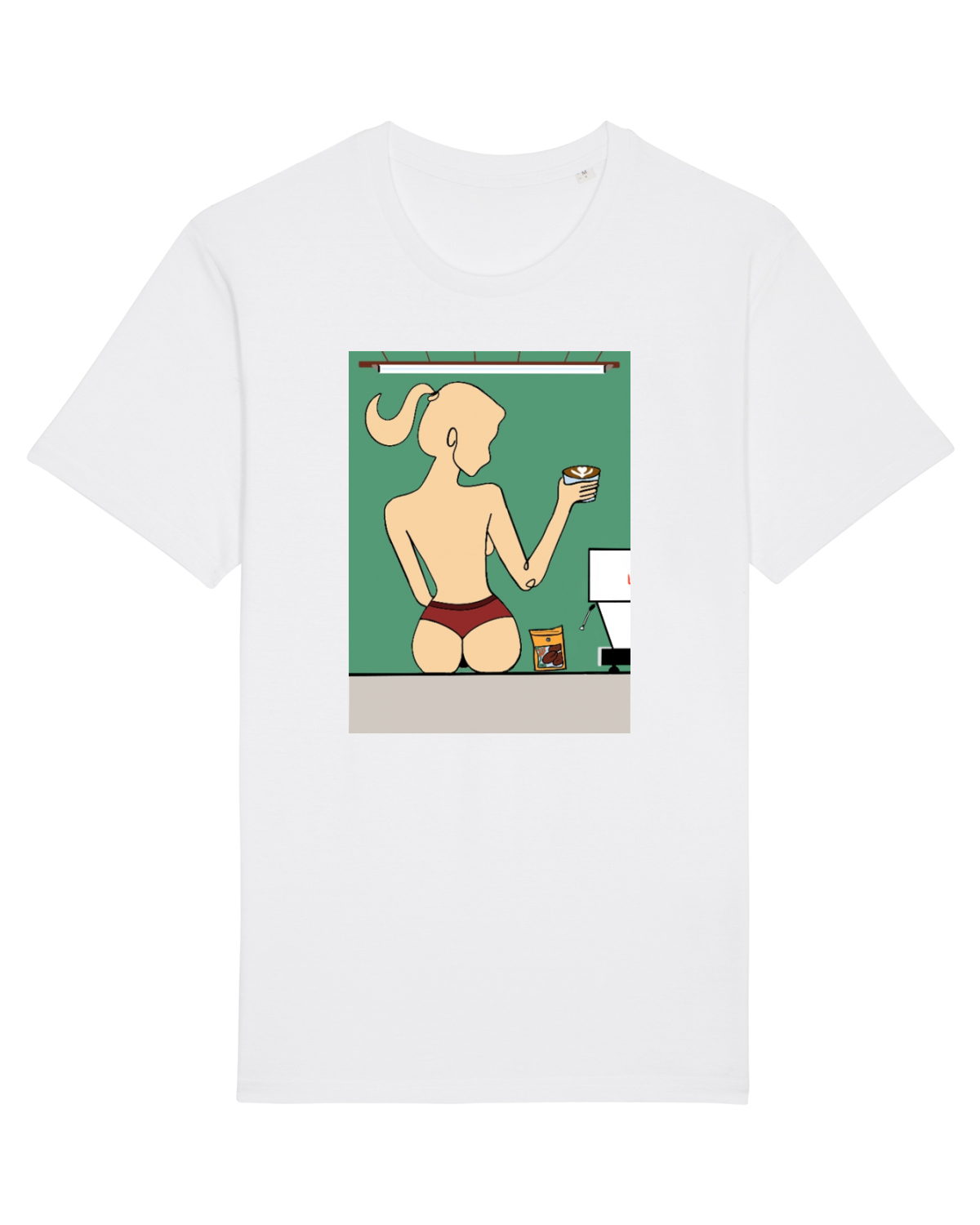 Tricou mânecă scurtă Unisex Rocker White