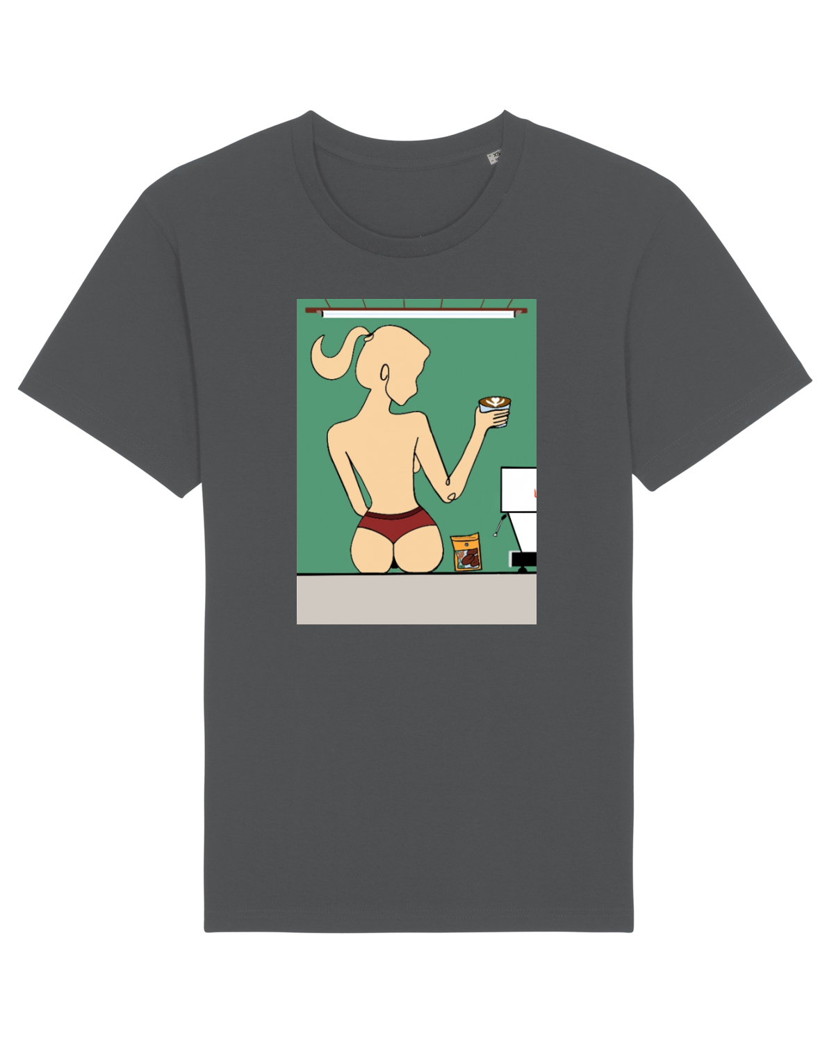 Tricou mânecă scurtă Unisex Rocker Anthracite