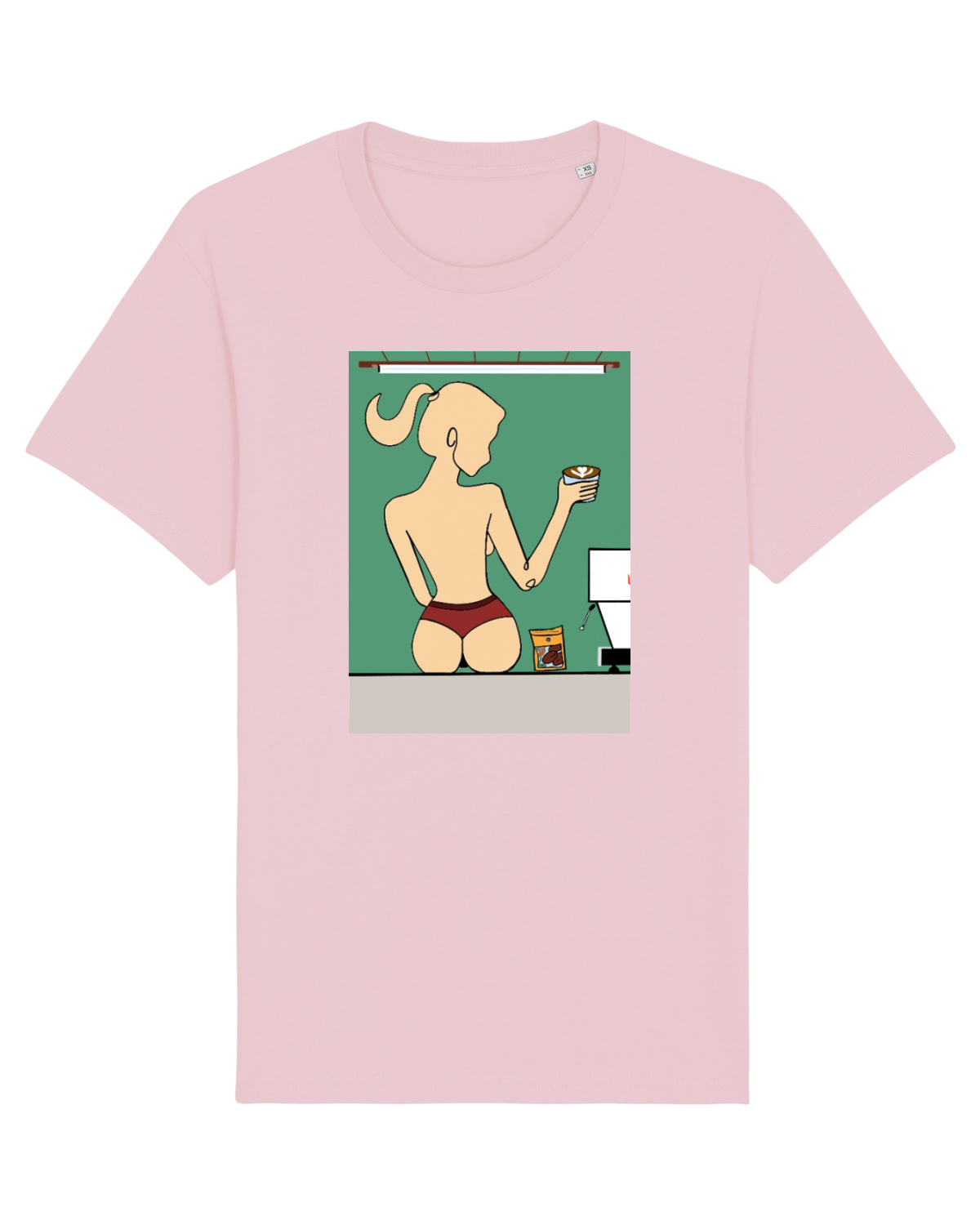 Tricou mânecă scurtă Unisex Rocker Cotton Pink