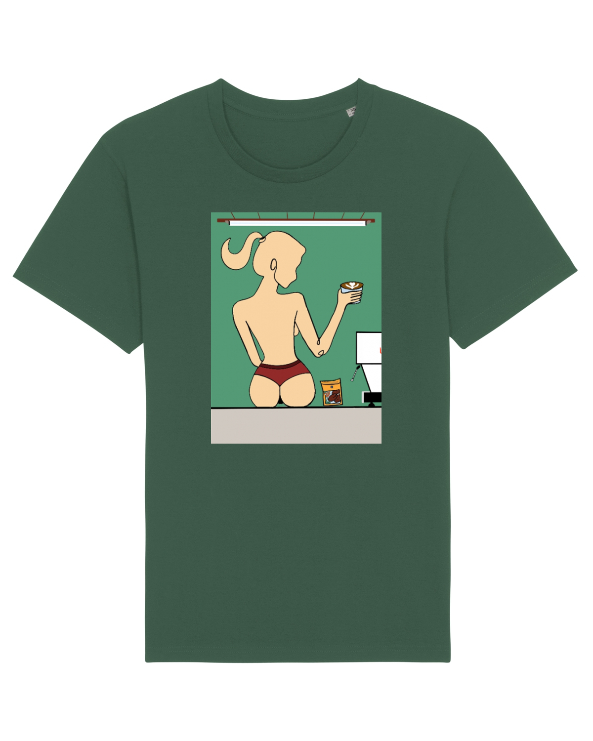 Tricou mânecă scurtă Unisex Rocker Bottle Green