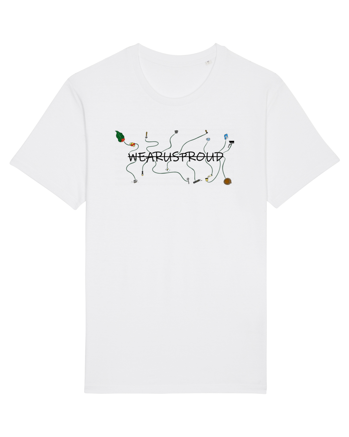 Tricou mânecă scurtă Unisex Rocker White
