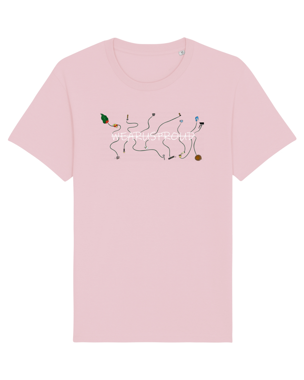 Tricou mânecă scurtă Unisex Rocker Cotton Pink
