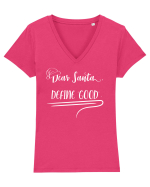 Tricou indecis cuminte Tricou mânecă scurtă guler V Damă Evoker