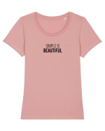 Simple is Beautiful Tricou mânecă scurtă guler larg fitted Damă Expresser