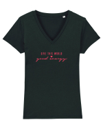 Good energy Tricou mânecă scurtă guler V Damă Evoker