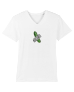 Castravete Tricou mânecă scurtă guler V Bărbat Presenter