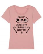 Obsesii de Crăciun Tricou mânecă scurtă guler larg fitted Damă Expresser